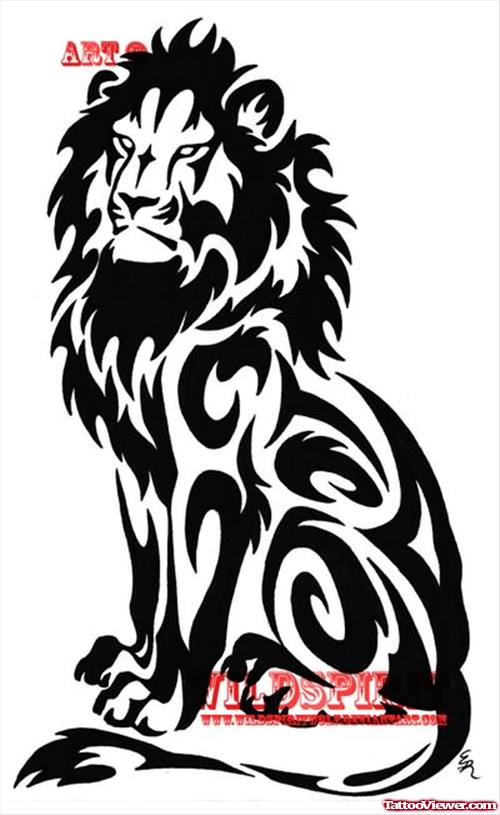 Tumblr Sitting Lion Tattoo Sample