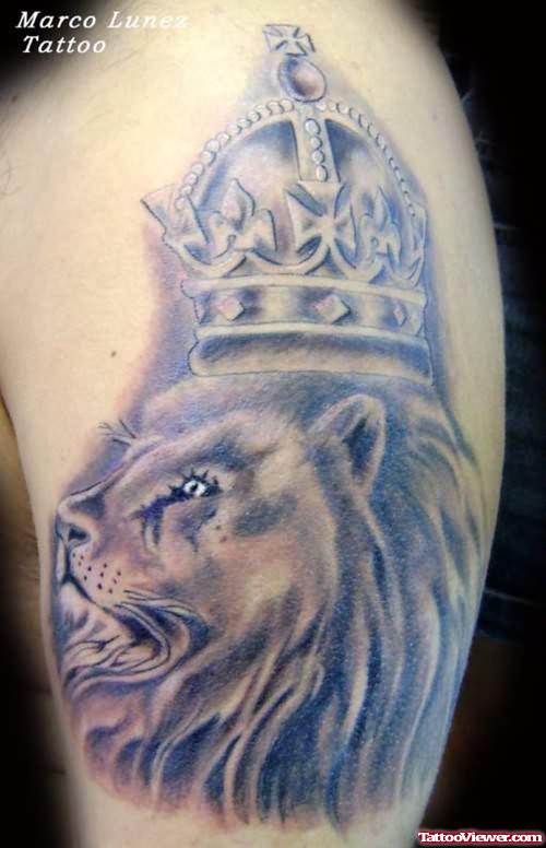 Japanese Lion Crown Tattoo