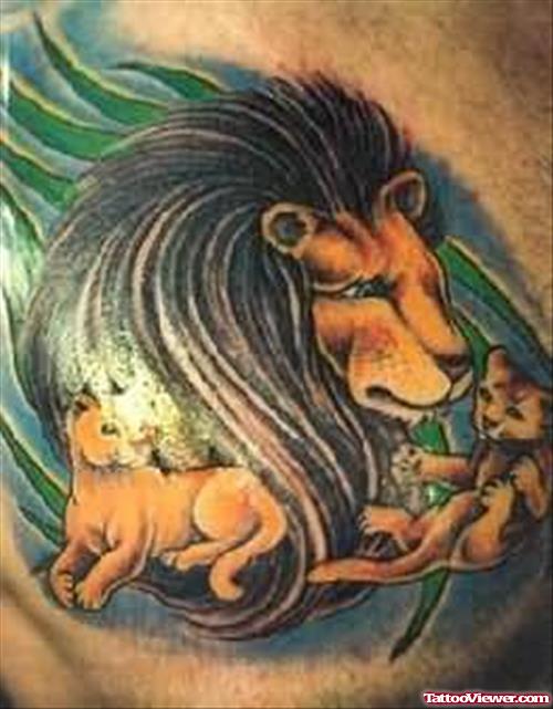 Magnificent Lion Tattoo Design