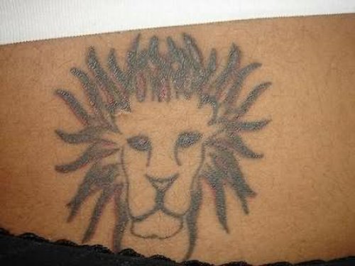 Lion Tattoo On Waist