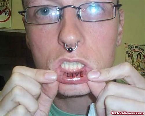 Live Tattoo Inside Lip