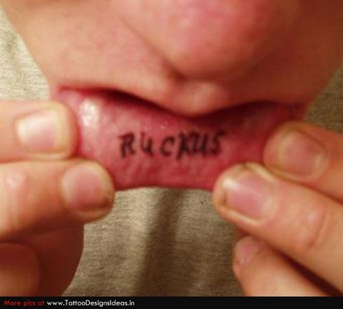 Ruckus Lip Tattoo