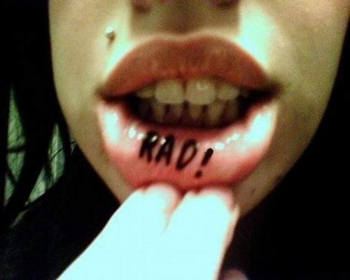 RAD Lip Tattoo