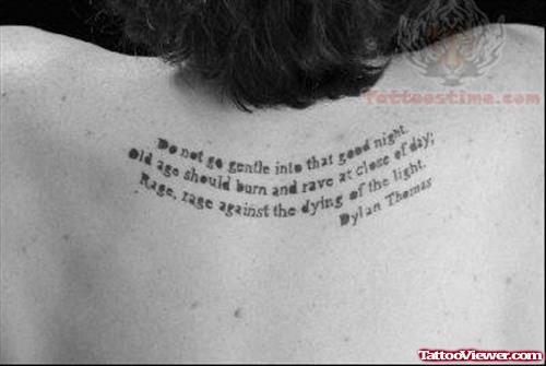 Dylan - Literary Tattoo
