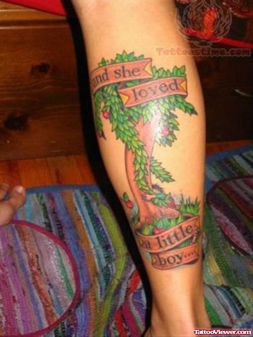 Colored Ink Literary Tattoo