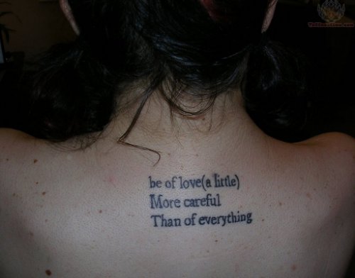 Be Of Love Literary Tattoo