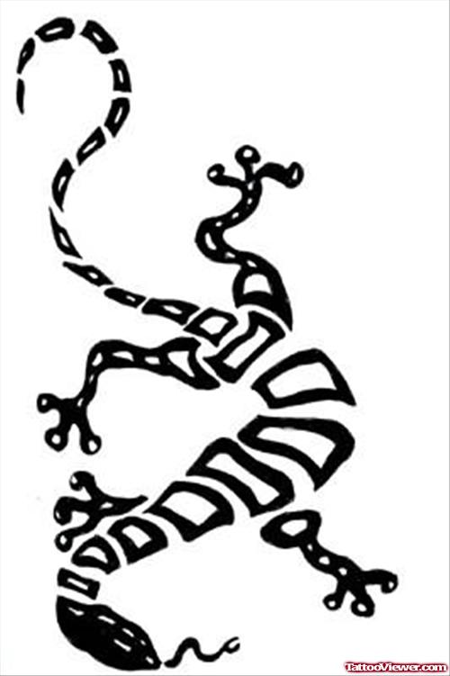 Lizard Skeleton Tattoo Sample
