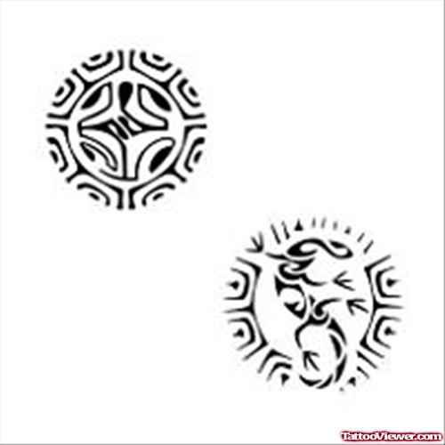 Sun Lizard Tattoo design