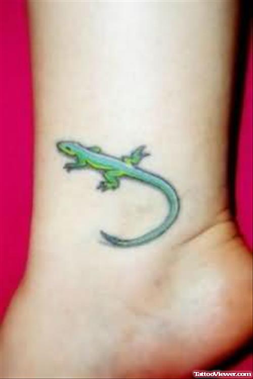 Small Size Lizard Tattoo