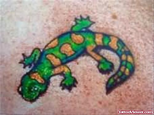 Small Lizard Tattoo Design