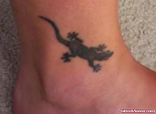 Reptiles Lizard Tattoo On Ankle