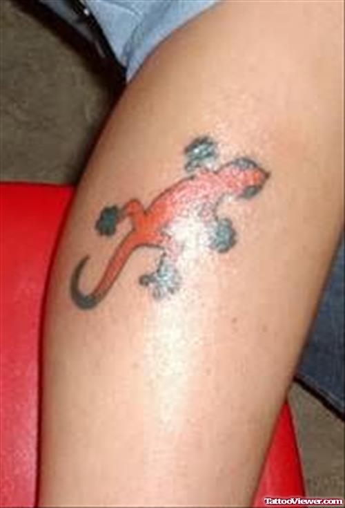 Black Nad Red Lizard Tattoo
