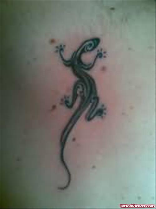 Big Tail Lizard Tattoo
