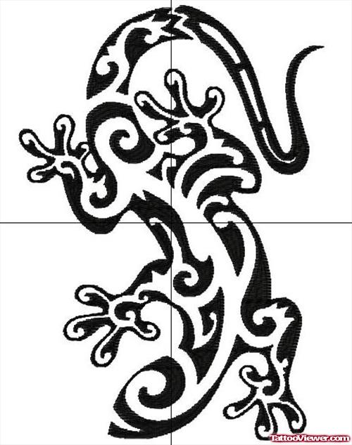 New Design For Lizard Tattoo