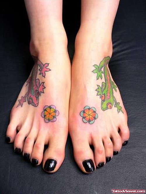 Lizard Tattoo For Feet