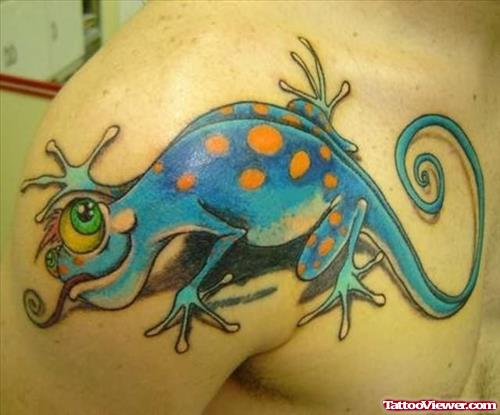 Big Eye Lizard Tattoo