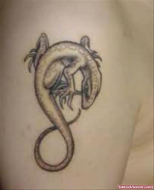 Grey Lizard Tattoo