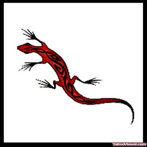 Red Lizard Tattoo Sample