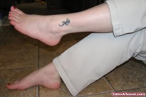 Lizard Tattoo On Ankle For Men