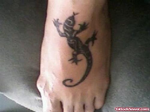 Lizard Tattoo For Foot