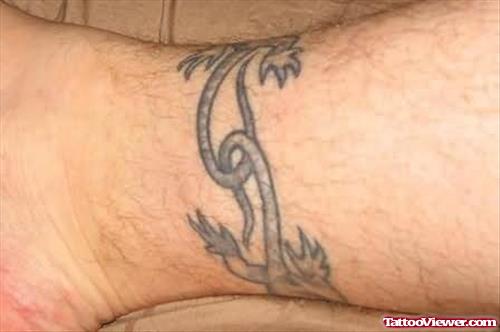 Lizard ABnd Tattoo On Ankle
