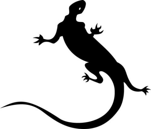 Black Lizard Tattoo Design