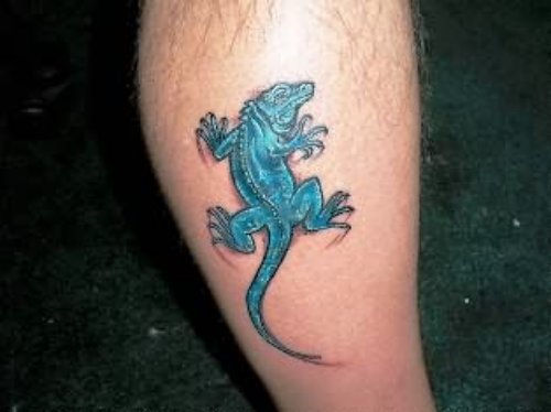 Iguana Blue Lizard Tattoo