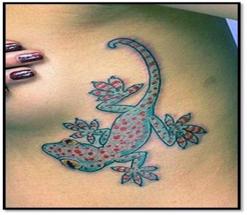 Lizard Spoted Ink Tattoo