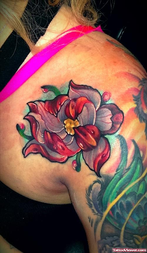Beautiful Lotus Flower Tattoo By Jimmy Israel