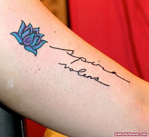 Tiny Lotus Tattoo