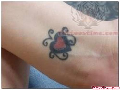 Heart Love Tattoo On Wrist