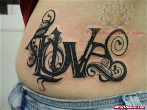 Modern Love Tattoo Design