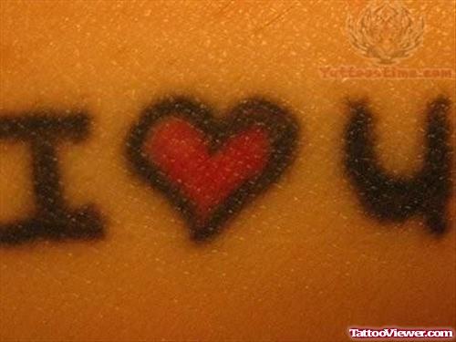 I Love You - Love Tattoo