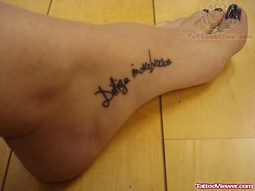 Tumblr Love Tattoo On Foot