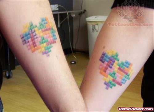 Tetris Love Tattoos