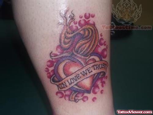 Love We Trust Sacred Heart Tattoo