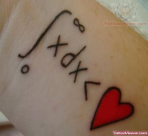 Best Red Heart Love Tattoo