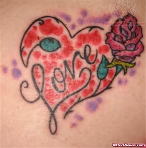 Amazing Love And Flower Tattoo