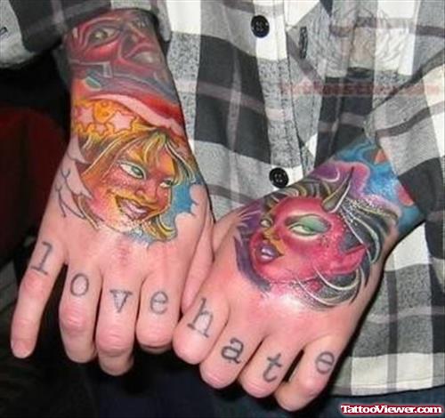 Love Tattoo On Hand