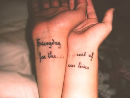 Awesome Love Tattoos On Wrists