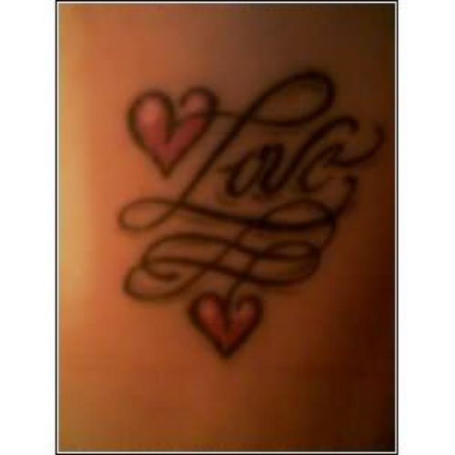 Tiny Hearts and Love Tattoo