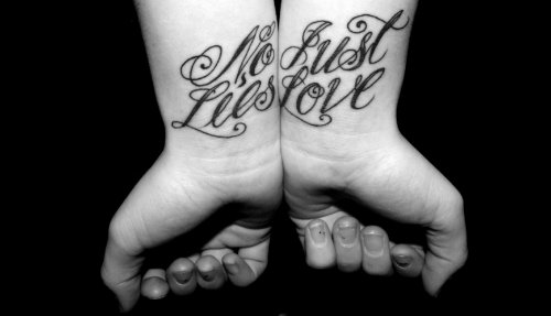No Lies Just Love Tattoos On Wrists