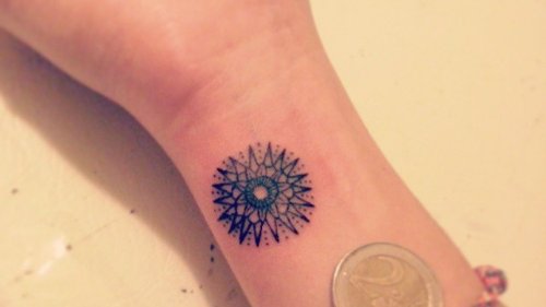 Small Mandala Tattoo On Wrist