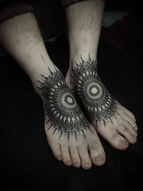 Mandala Tattoos On Feet