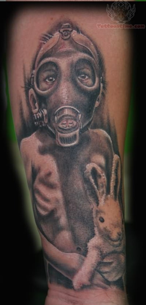 Aliens Mask Tattoo