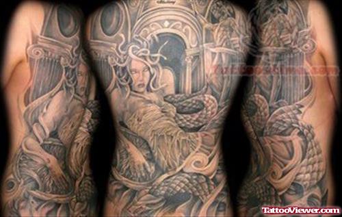 Medusa Back Body Tattoos