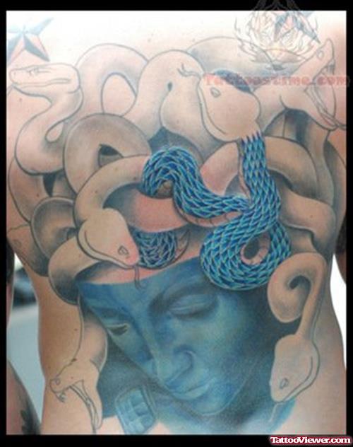 Normal Back Medusa Tattoo