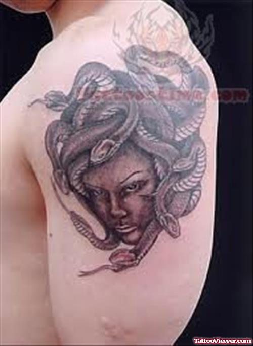 Medusa Black Ink Tattoo