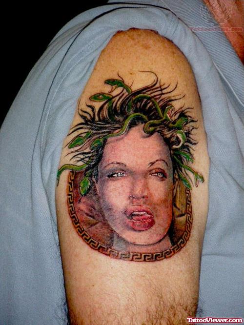 Medusa Tattoo For Bicep