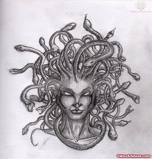 Medusa Tattoo Design Sample